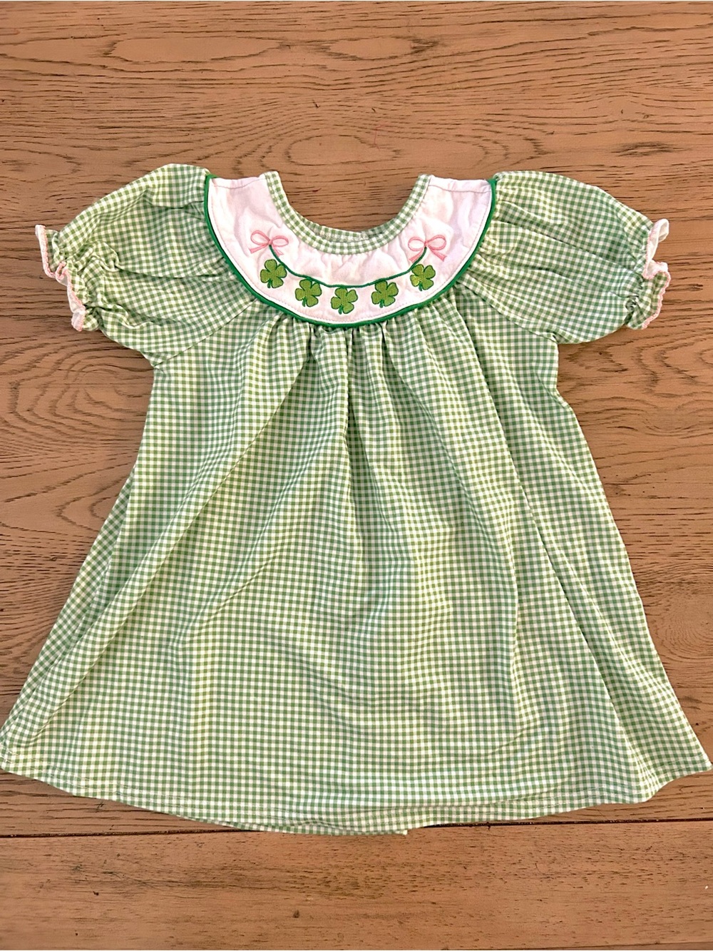Isla Grace Clover Smocked Gingham dress 5-6T